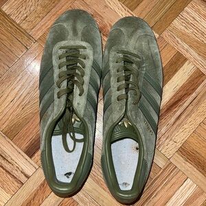 Green adidas gazelle